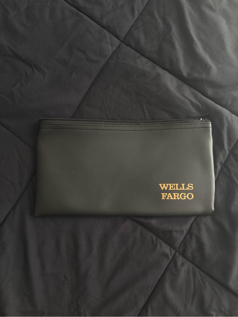 Wells Fargo Bank Money Bag with Zipper | OS